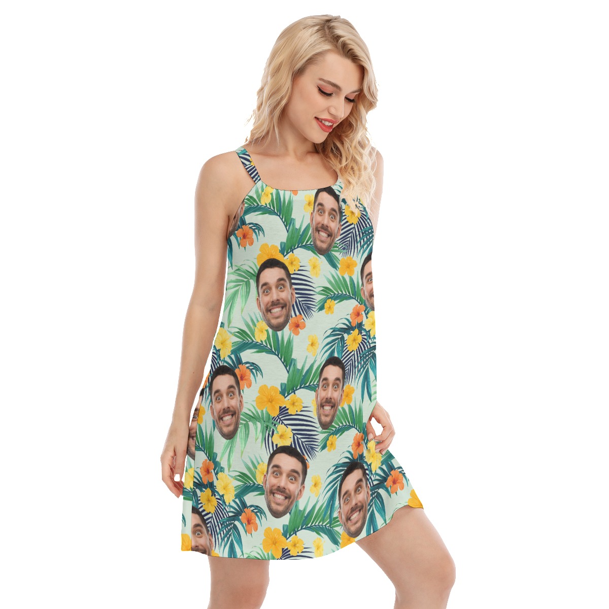 Custom Face Summer Beach Dresses For Holiday