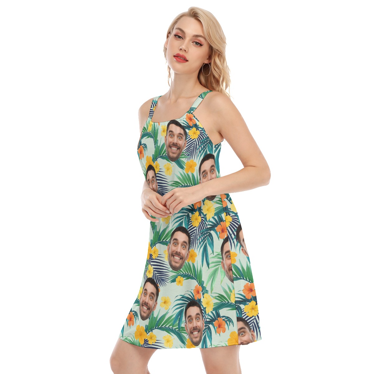 Custom Face Summer Beach Dresses For Holiday