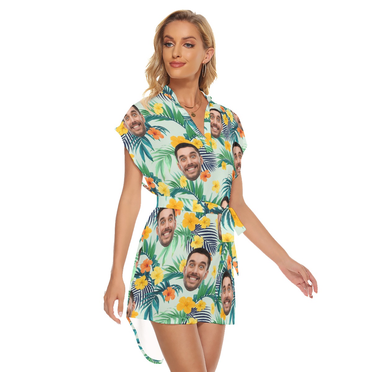 Personalized Face Hawaiian Dress For Vacation