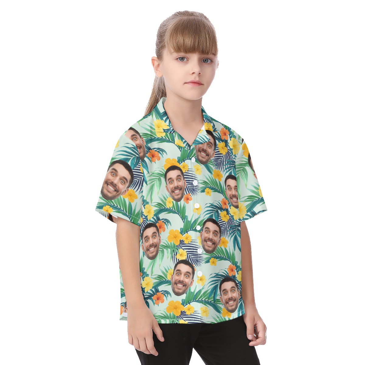 Unique Custom Hawaiian Shirt With Face For Kids