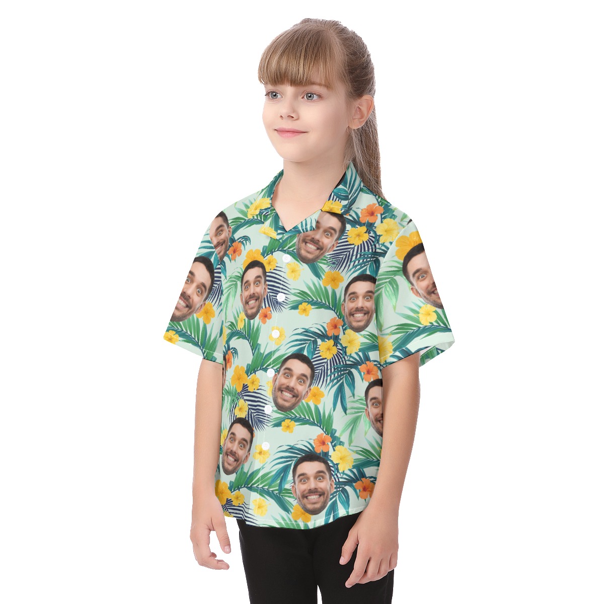 Unique Custom Hawaiian Shirt With Face For Kids