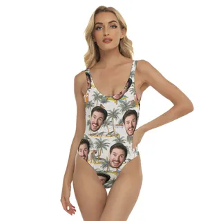 Funny Custom Face Hula Girls Hawaiian Swimsuit