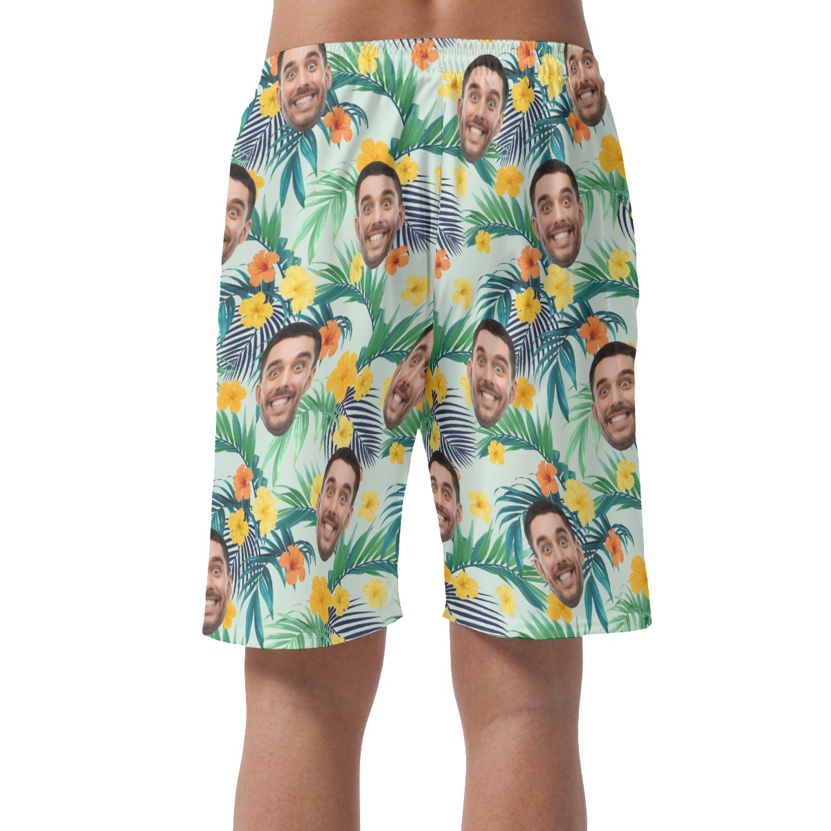 Men's Hawaiian Summer Shorts With Faces Personalized