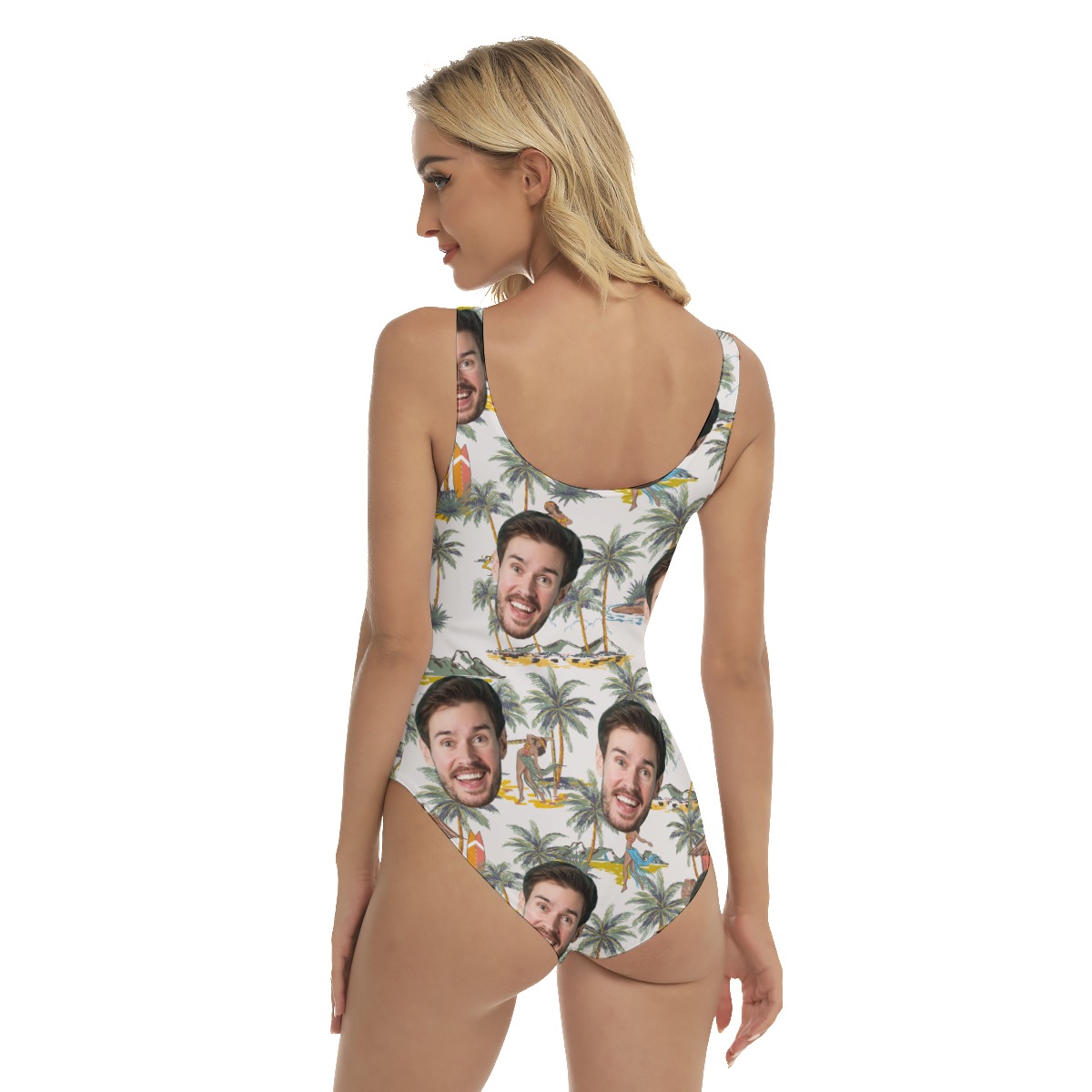 Funny Custom Face Hula Girls Hawaiian Swimsuit