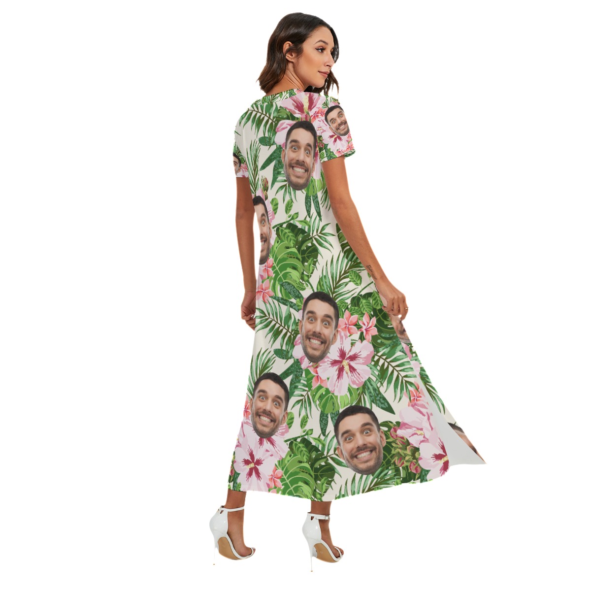 Women's Custom Face Summer Hawaiian Beach Dress