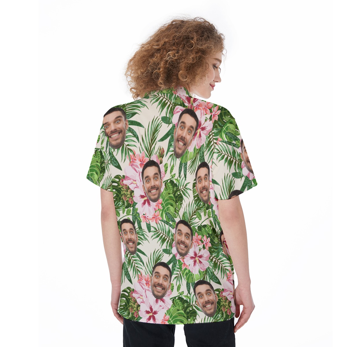 Women's Tropical Custom Hawaiian Shirt With Face