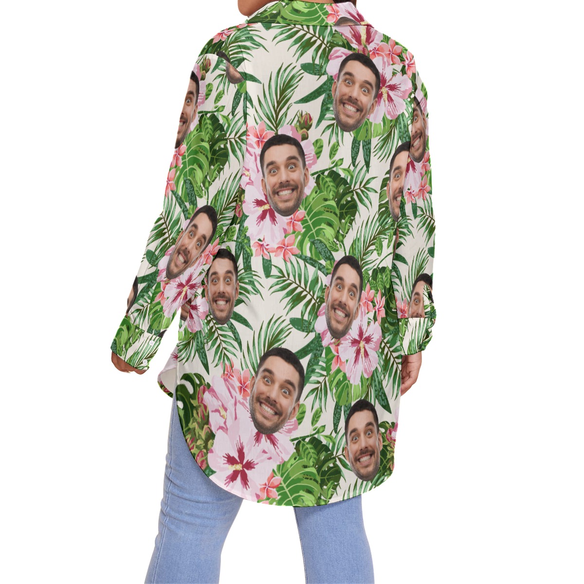 Women' Custom Face Plus Size Hawaiian Shirt