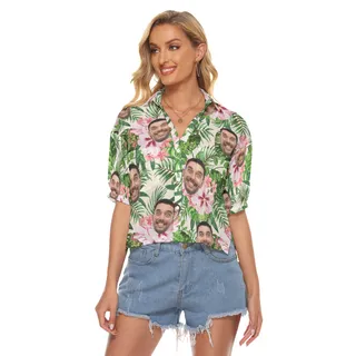 Floral Custom Hawaiian Shirt With Multiple Faces