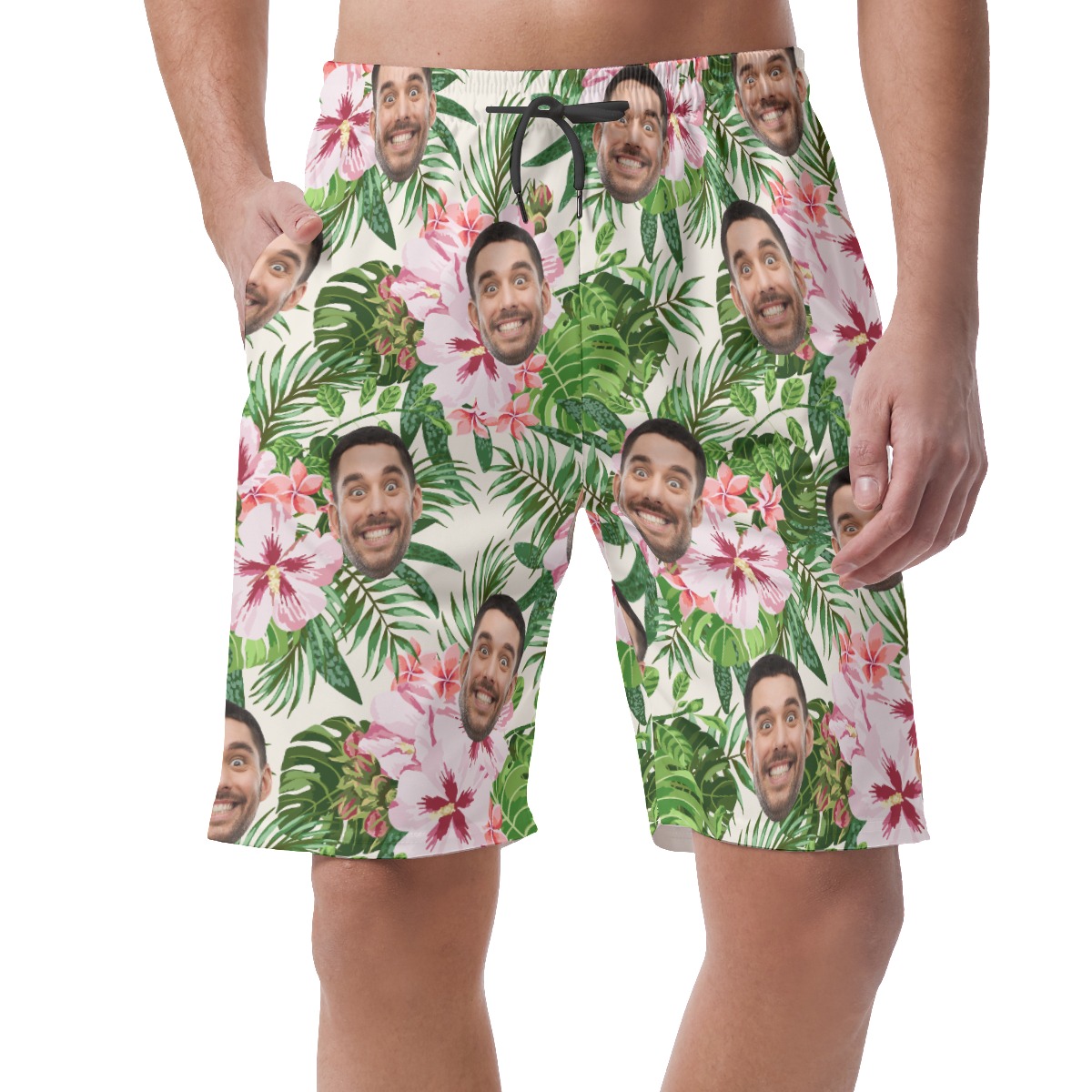 Custom Face Men's Shorts For Summer - variant image 1
