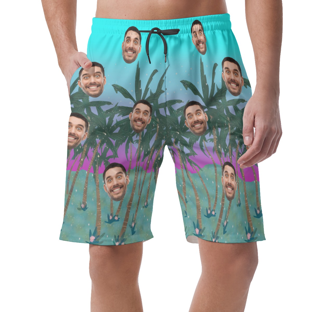 Men's Custom Multiple Faces Board Shorts - variant image 1