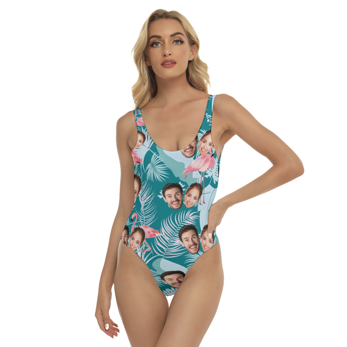 Vintage Custom 2 Faces Women's Hawaiian Swimsuit - variant image 1