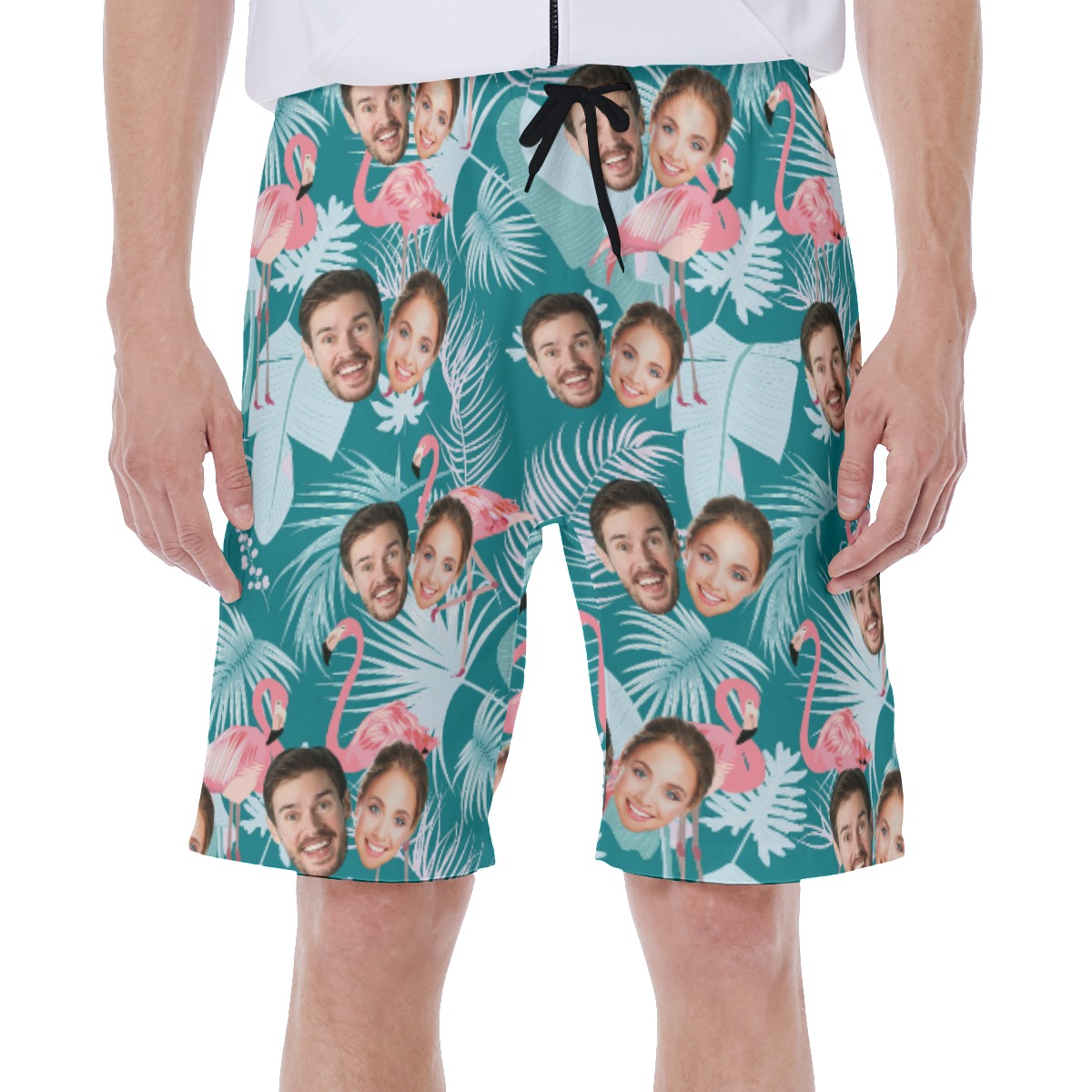 Vintage Custom 2 Faces Men's Beach Swim Trunks - variant image 1