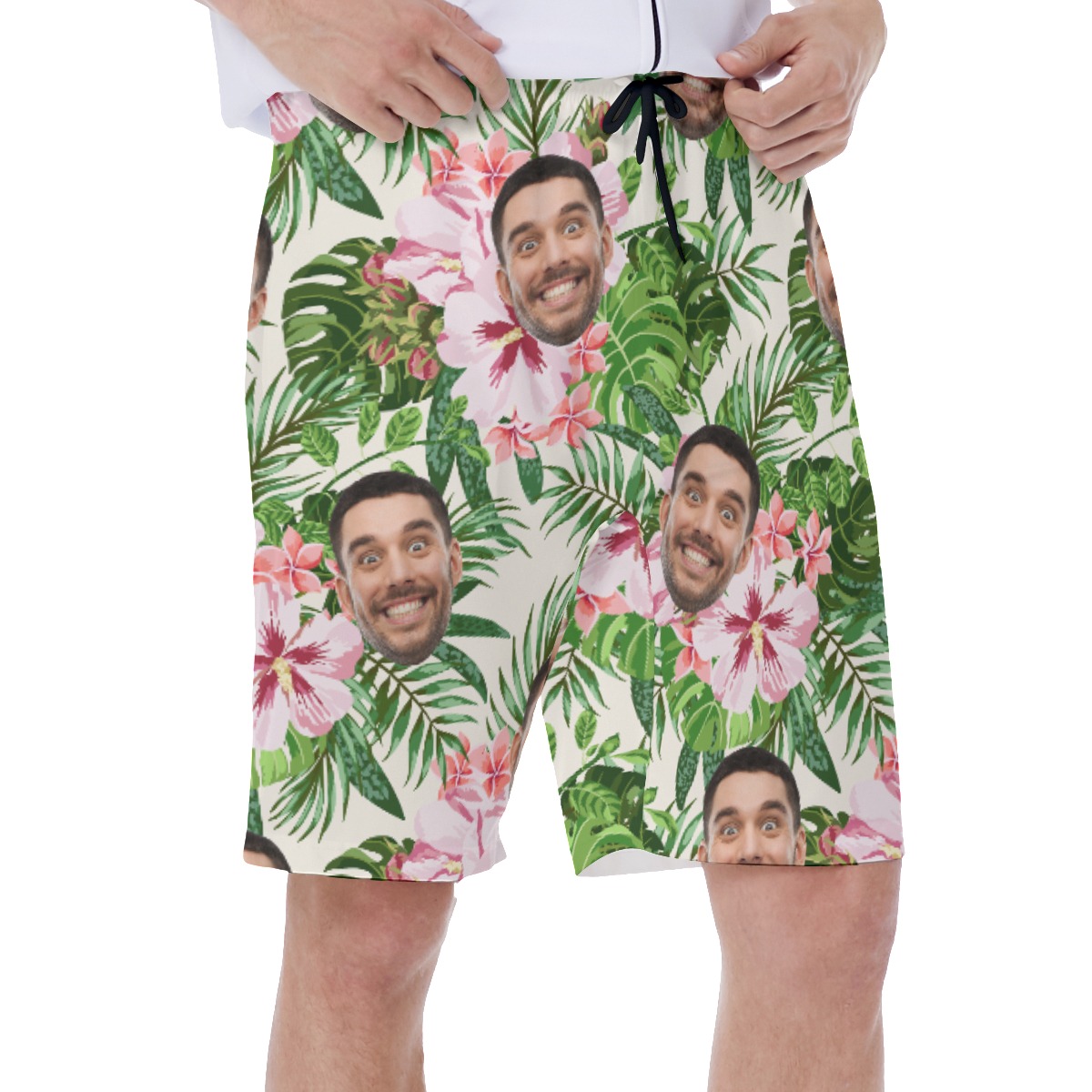 Custom Faces Beach Swim Shorts For Men
