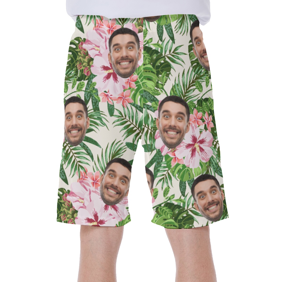Custom Faces Beach Swim Shorts For Men