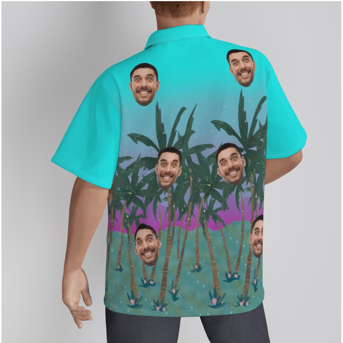 Men's Custom Hawaiian Shirt With Face