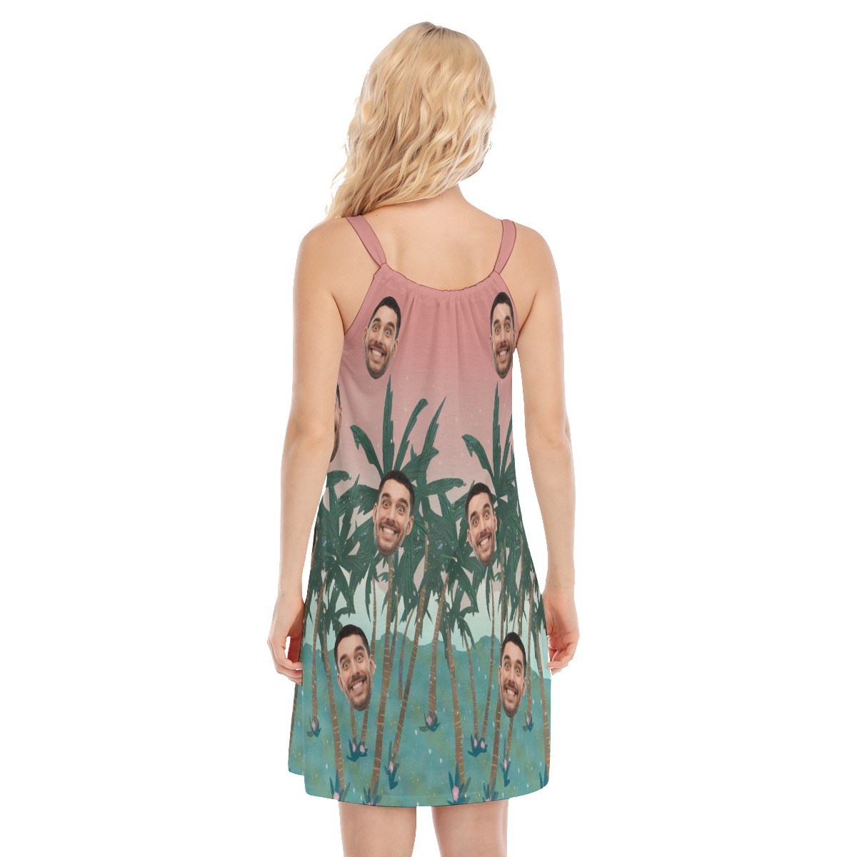 Women's Custom Face Hawaiian Dress Cami Dress