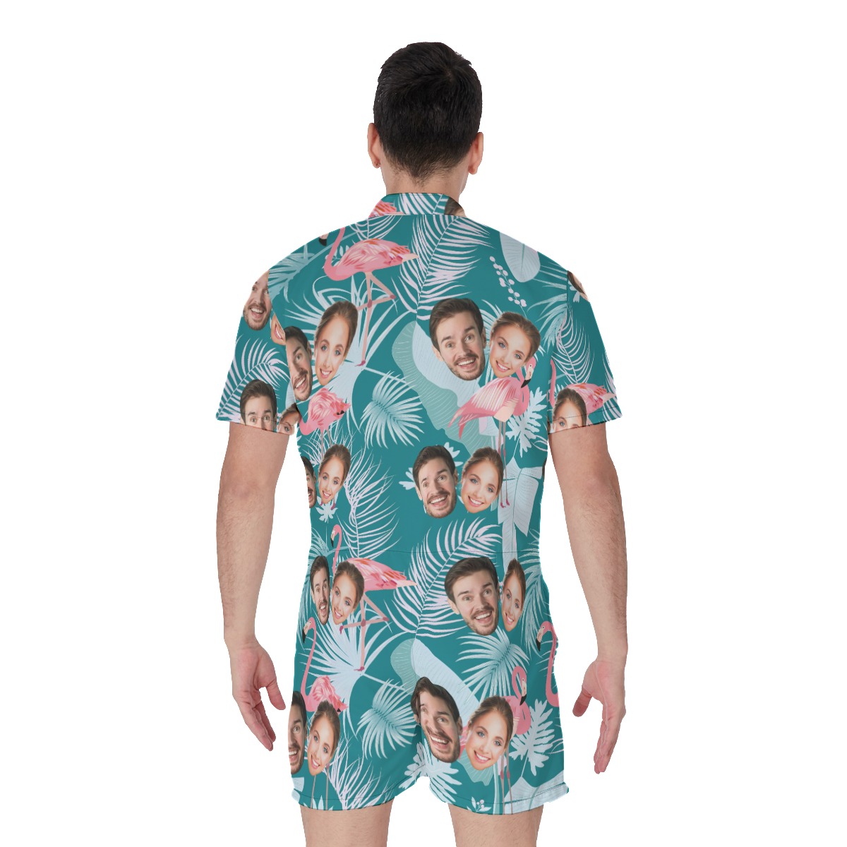 Vintage Custom 2 Faces Men's Romper Jumpsuit