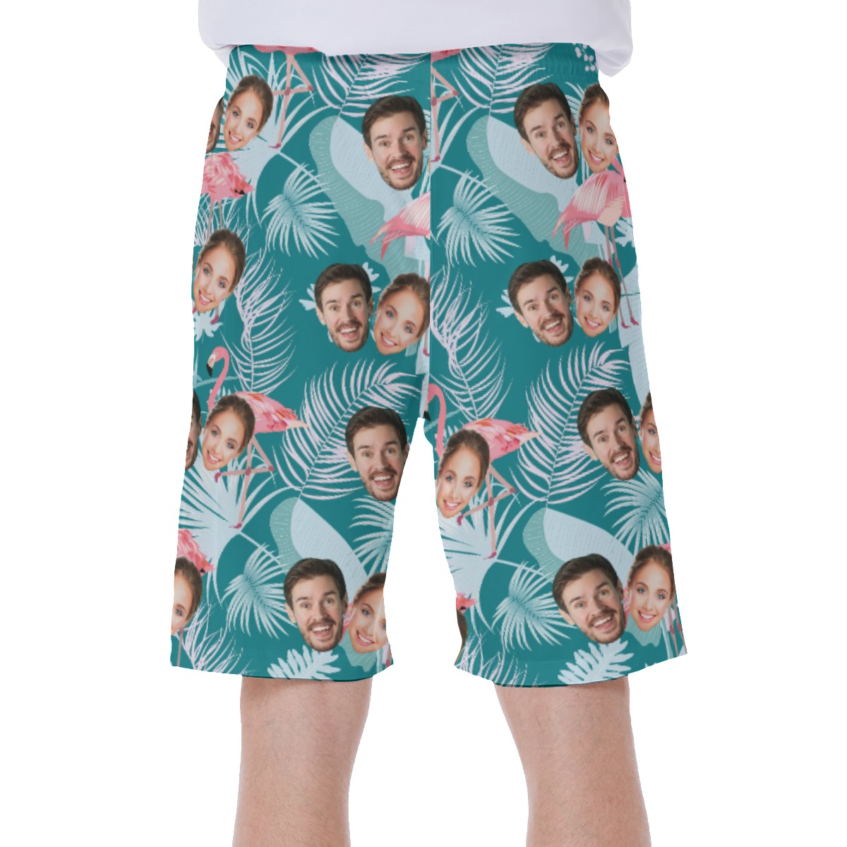 Vintage Custom 2 Faces Men's Beach Swim Trunks