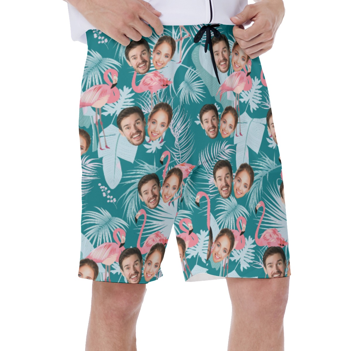 Vintage Custom 2 Faces Men's Beach Swim Trunks