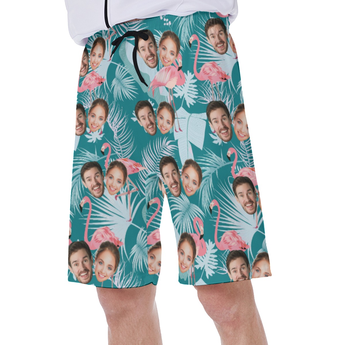 Vintage Custom 2 Faces Men's Beach Swim Trunks