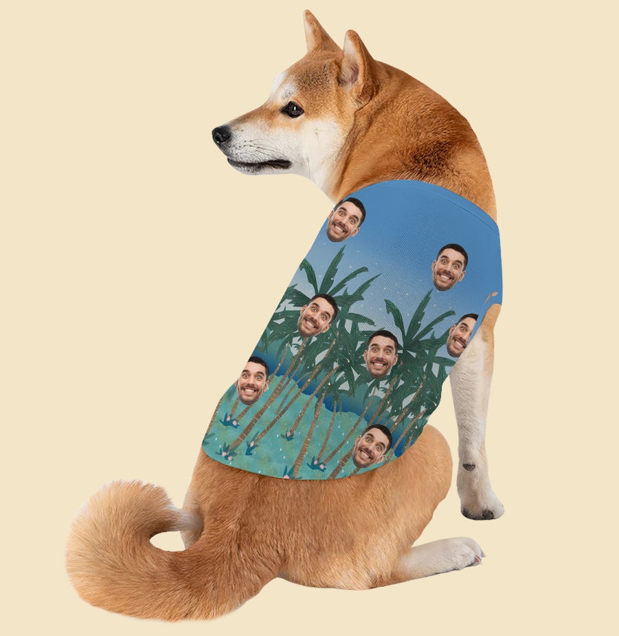 Funny Custom Face Dog’s Hawaiian Shirt - variant image 1