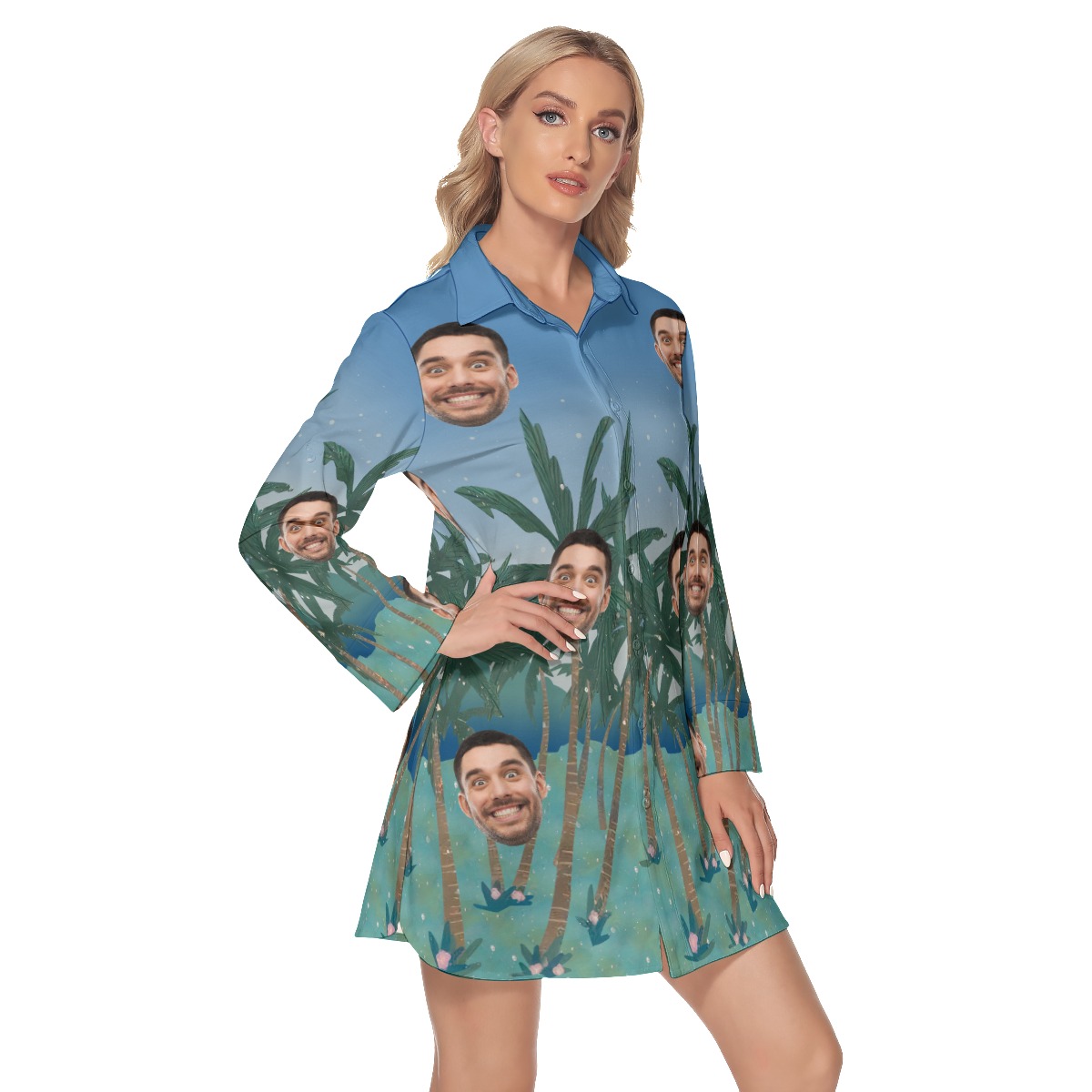 Women's Custom Face Hawaiian Dress