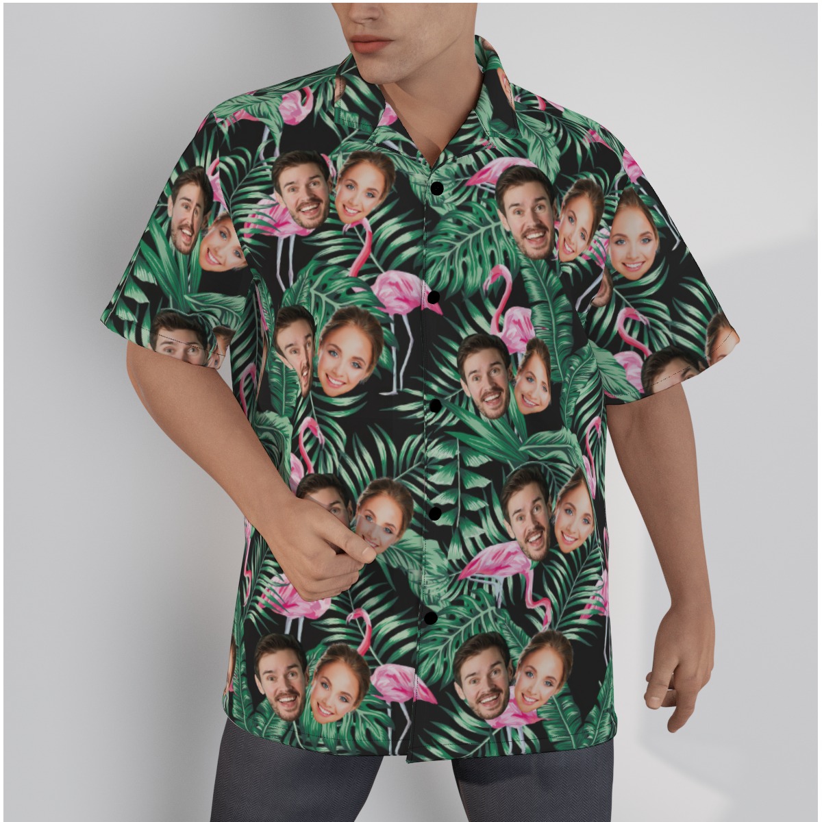 Flamingo Tropical Custom Hawaiian Shirt With 2 Faces - variant image 1