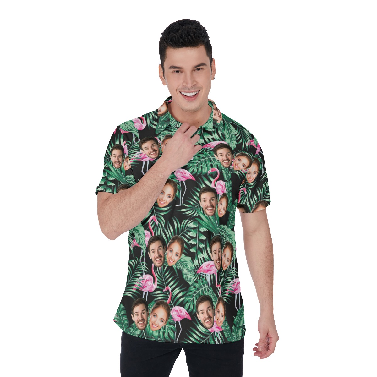 Flamingo Tropical Custom Hawaiian Polo Shirt With 2 Faces - variant image 1