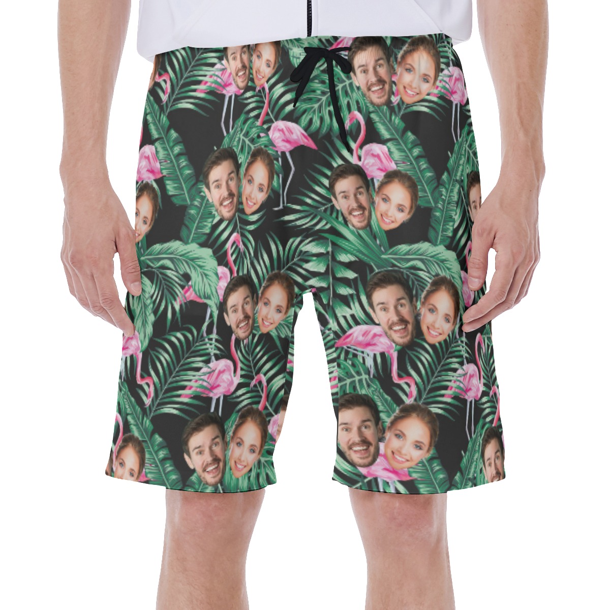 Flamingo Tropical Custom Hawaiian Men Shorts With 2 Faces - variant image 1