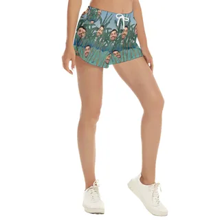 Funny Women's Custom Face Beach Shorts