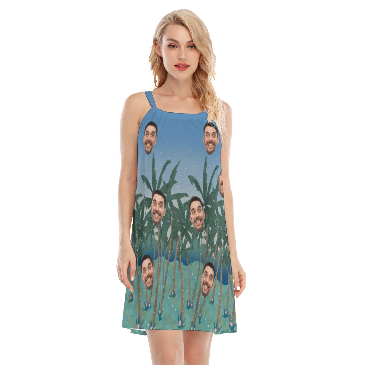 Custom Face Summer Beach Dresses For Vacation - variant image 1