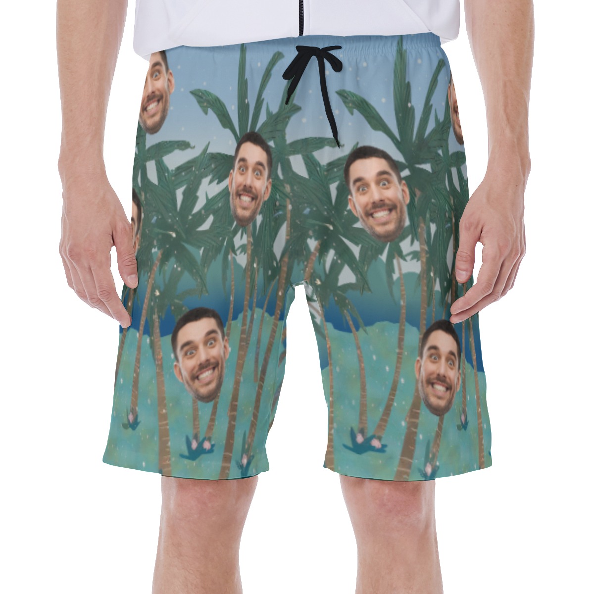 Cool Custom Face Swim Trunk For Men - variant image 1