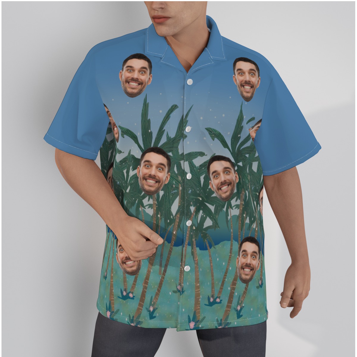 Funny Custom Hawaiian Shirt With Face - variant image 1