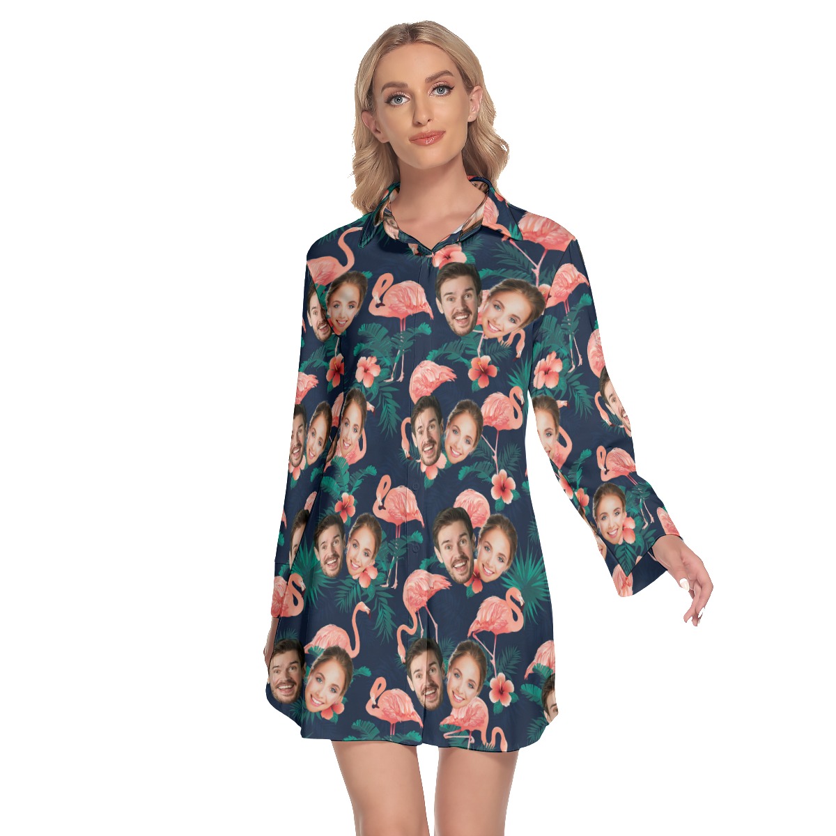 Flamingo Custom Hawaiian Dress With 2 Faces Review - variant image 1