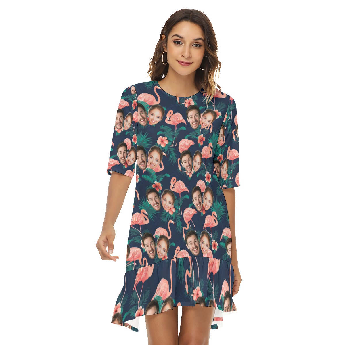 Flamingo Summer Dresses With Custom 2 Faces - variant image 1