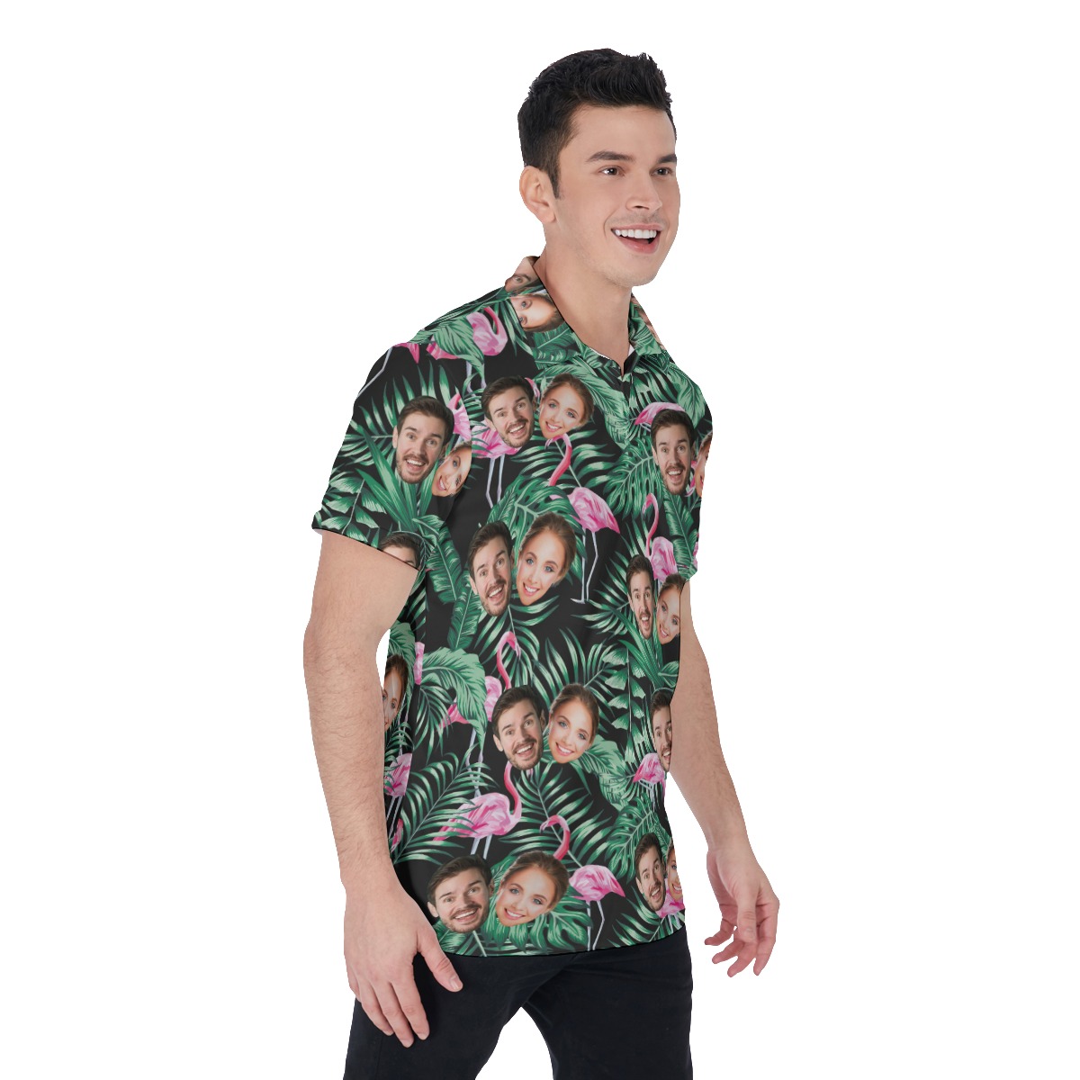 Flamingo Tropical Custom Hawaiian Polo Shirt With 2 Faces