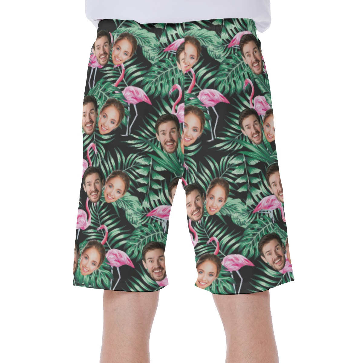 Flamingo Tropical Custom Hawaiian Men Shorts With 2 Faces