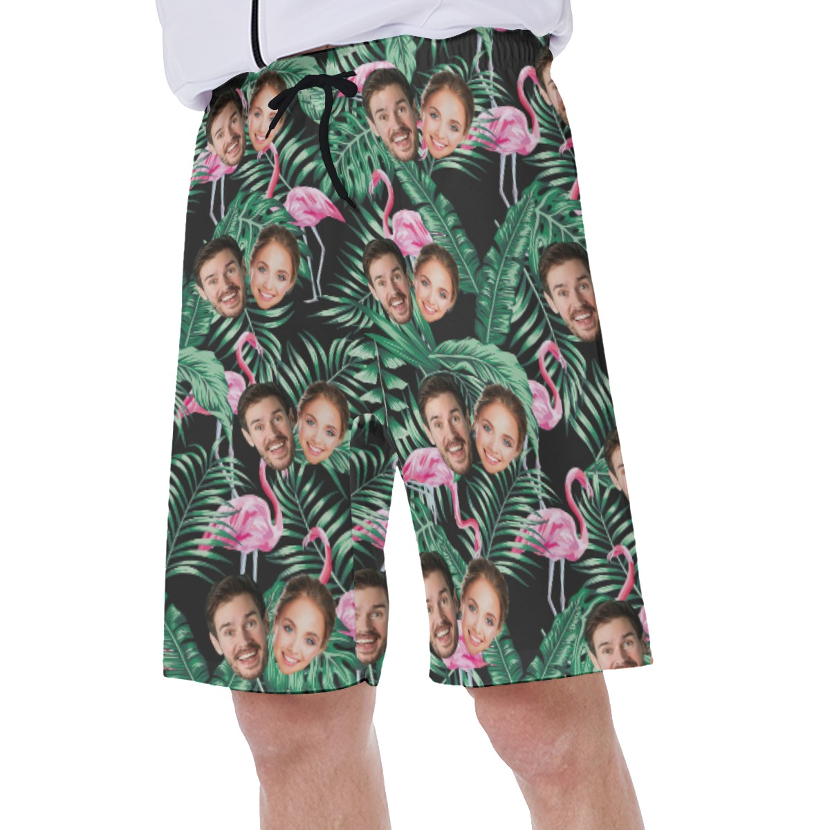 Flamingo Tropical Custom Hawaiian Men Shorts With 2 Faces
