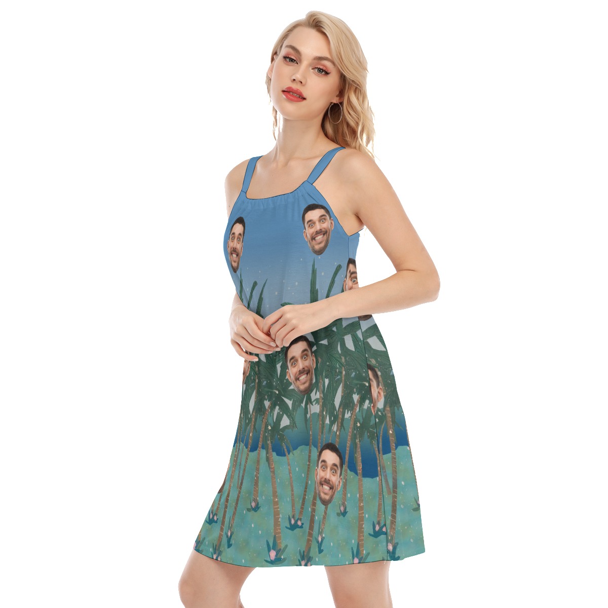 Custom Face Summer Beach Dresses For Vacation