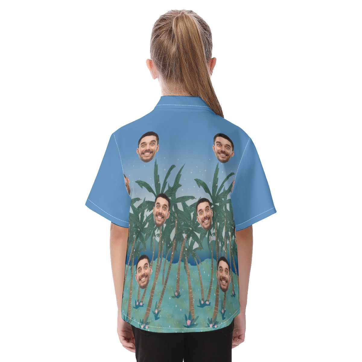 Kid's Custom Hawaiian Shirt With Multiple Faces