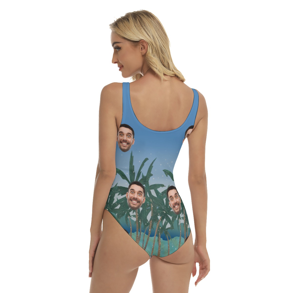 Funny Custom Face One Piece Swimsuit For Women