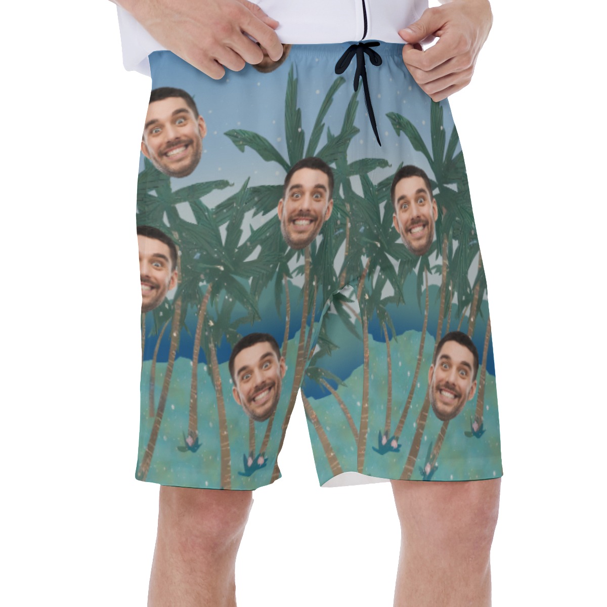 Cool Custom Face Swim Trunk For Men