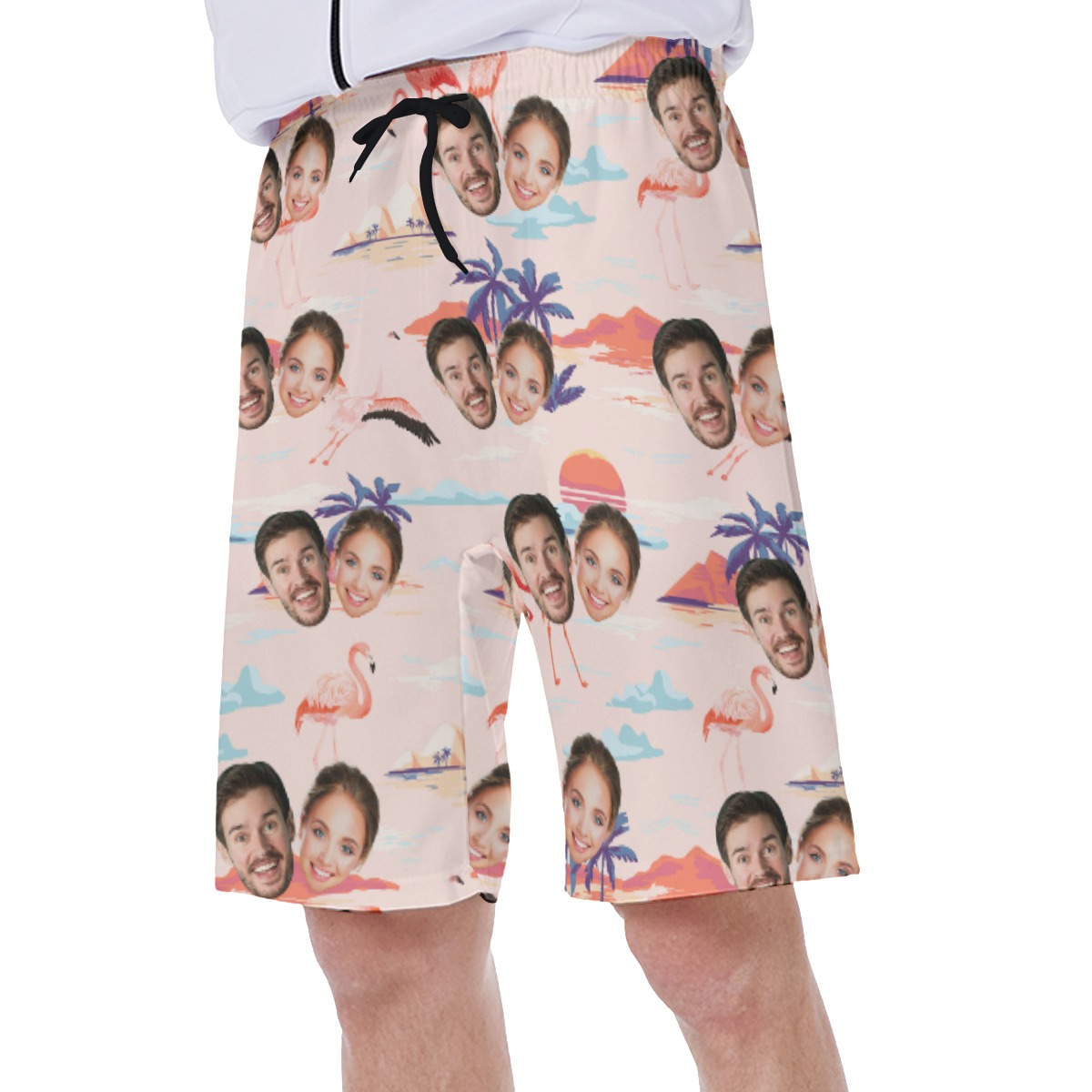 Couple Custom 2 Faces Men's Hawaiian Shorts