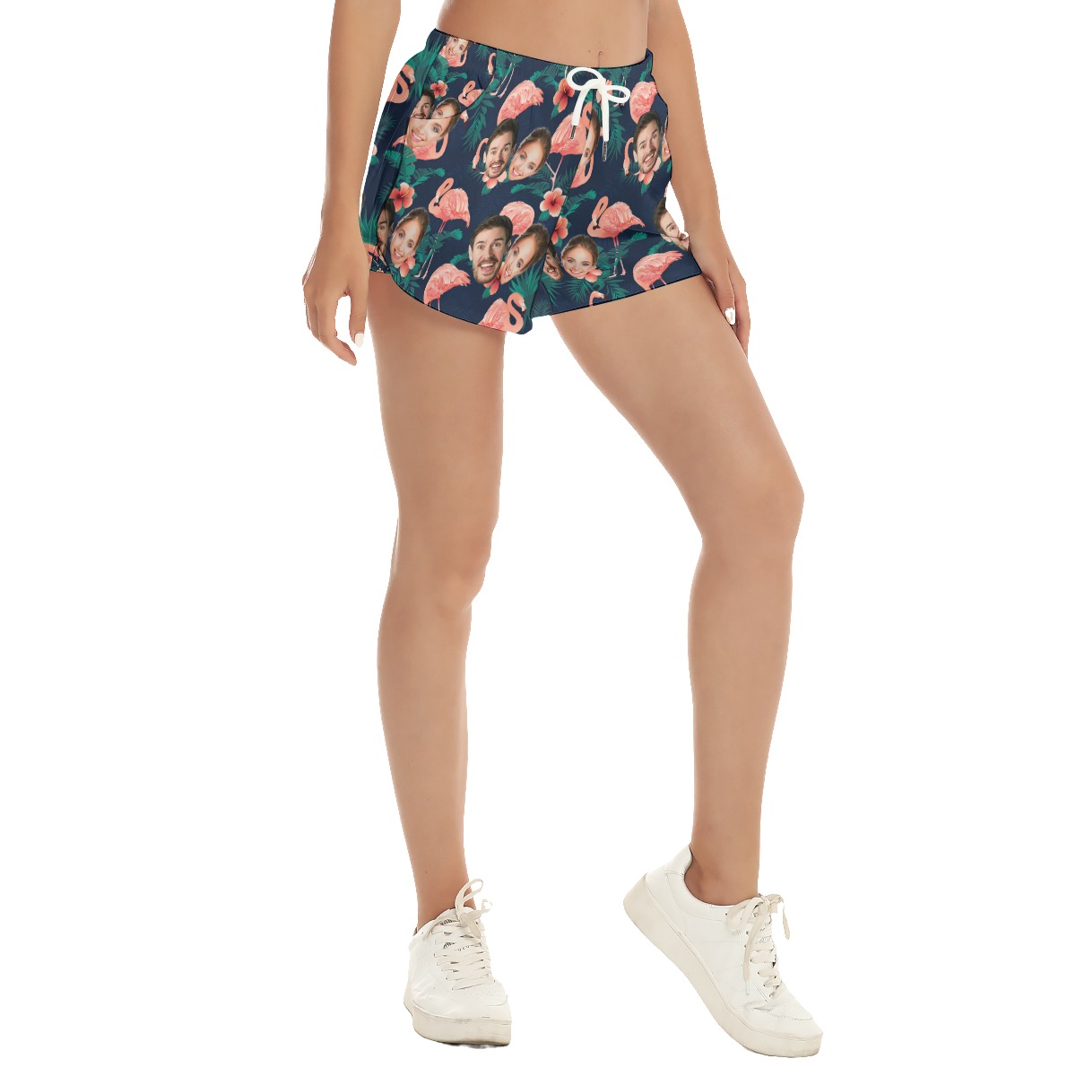Flamingo Custom Hawaiian Shorts With 2 Photos