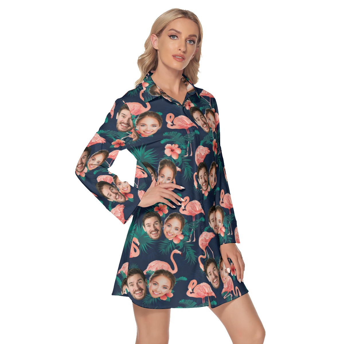 Flamingo Custom Hawaiian Dress With 2 Faces Review