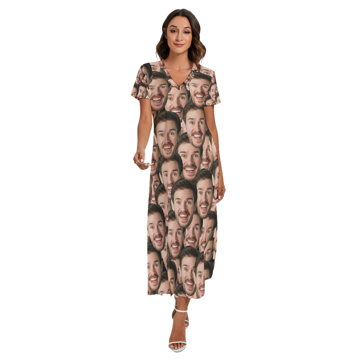 Funny Hawaiian Beach Dress With Multi Face - variant image 1