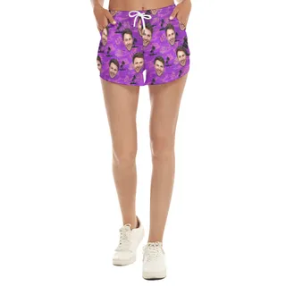 Purple Ocean Custom Hawaiian Shorts With Photos
