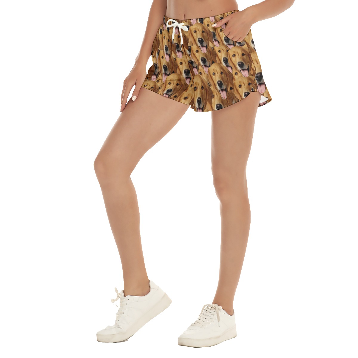 Custom Multiple Dog Faces Women's Shorts