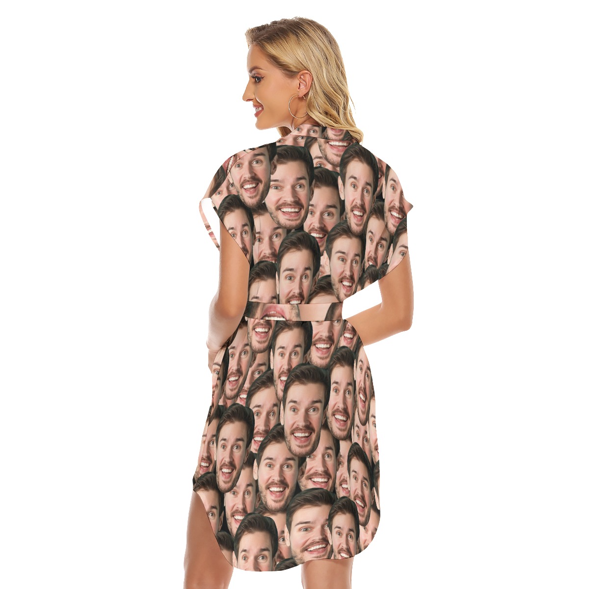 Unique Custom Hawaiian Dress With Multiple Faces
