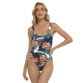 Custom Face Funny Hawaiian Swimsuit For Women
